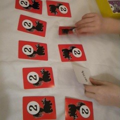 the reading game, matching cards